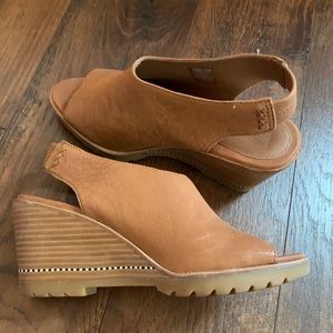 Sorel after hours slingback leather wedge sandal